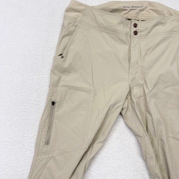Royal Robbins Pants Womens Size 10 Short Trim Fit Tan Jammer II Hiking Travel - Picture 3 of 10